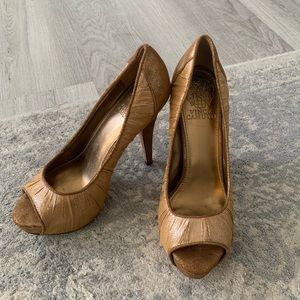 Gold Vince Camuto heels